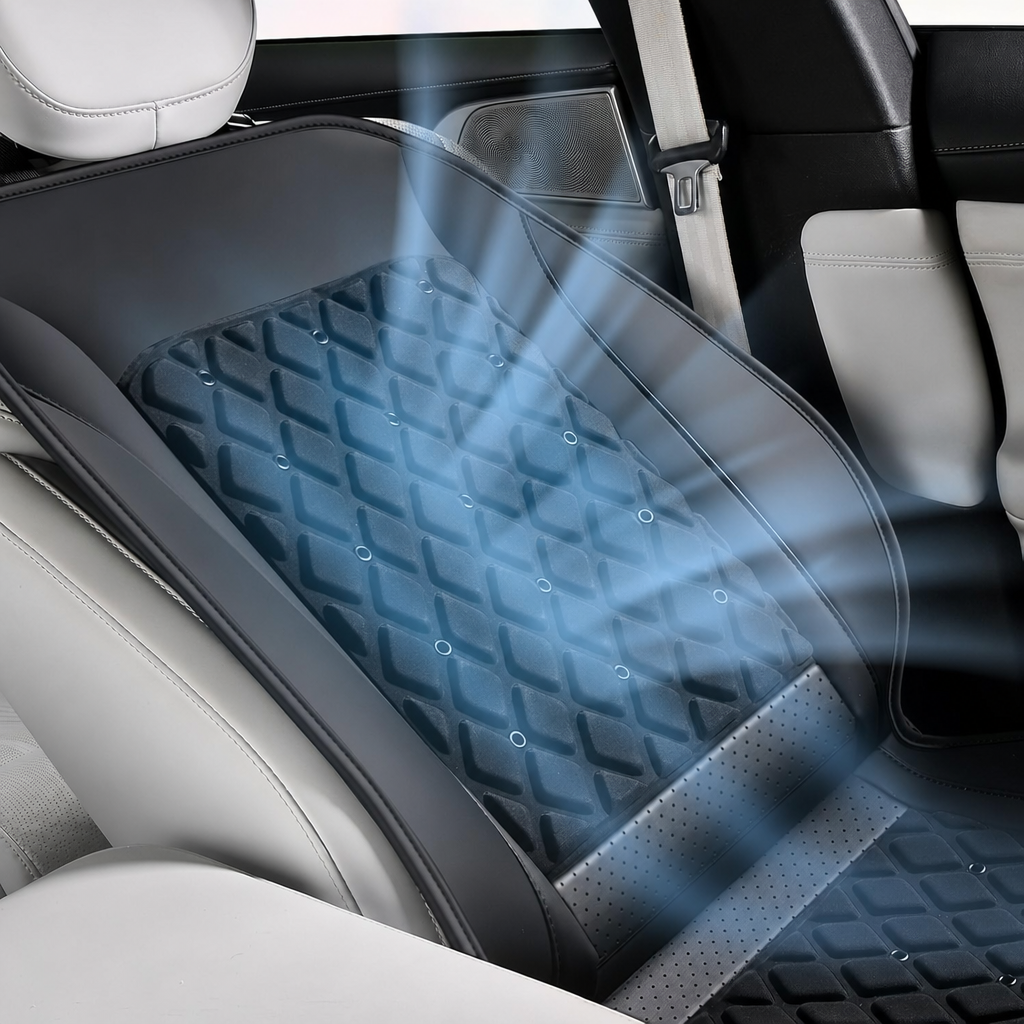 Coolhaul ventilated seat cushion airflow
